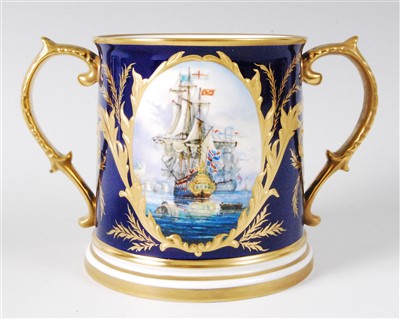 Lot 1058 - A Lynton Porcelain Company loving cup,...