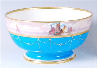 Lot 1059 - A Mintons porcelain footed bowl, the frieze...