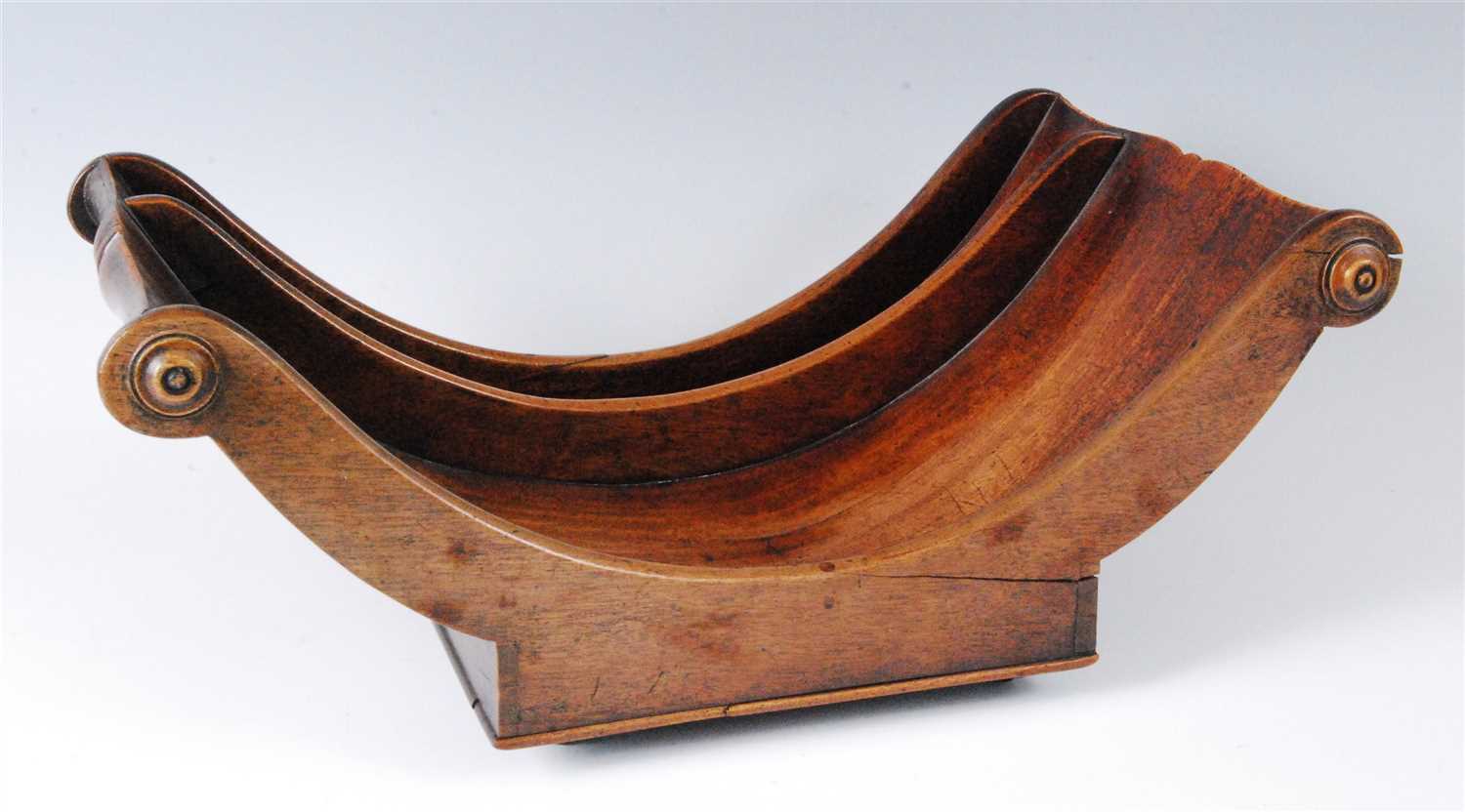 Lot 1343 - A Regency mahogany double cheese coaster,...