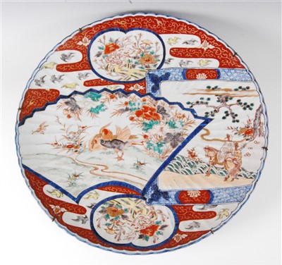 Lot 1428 - A Japanese Meiji period stoneware charger, of...