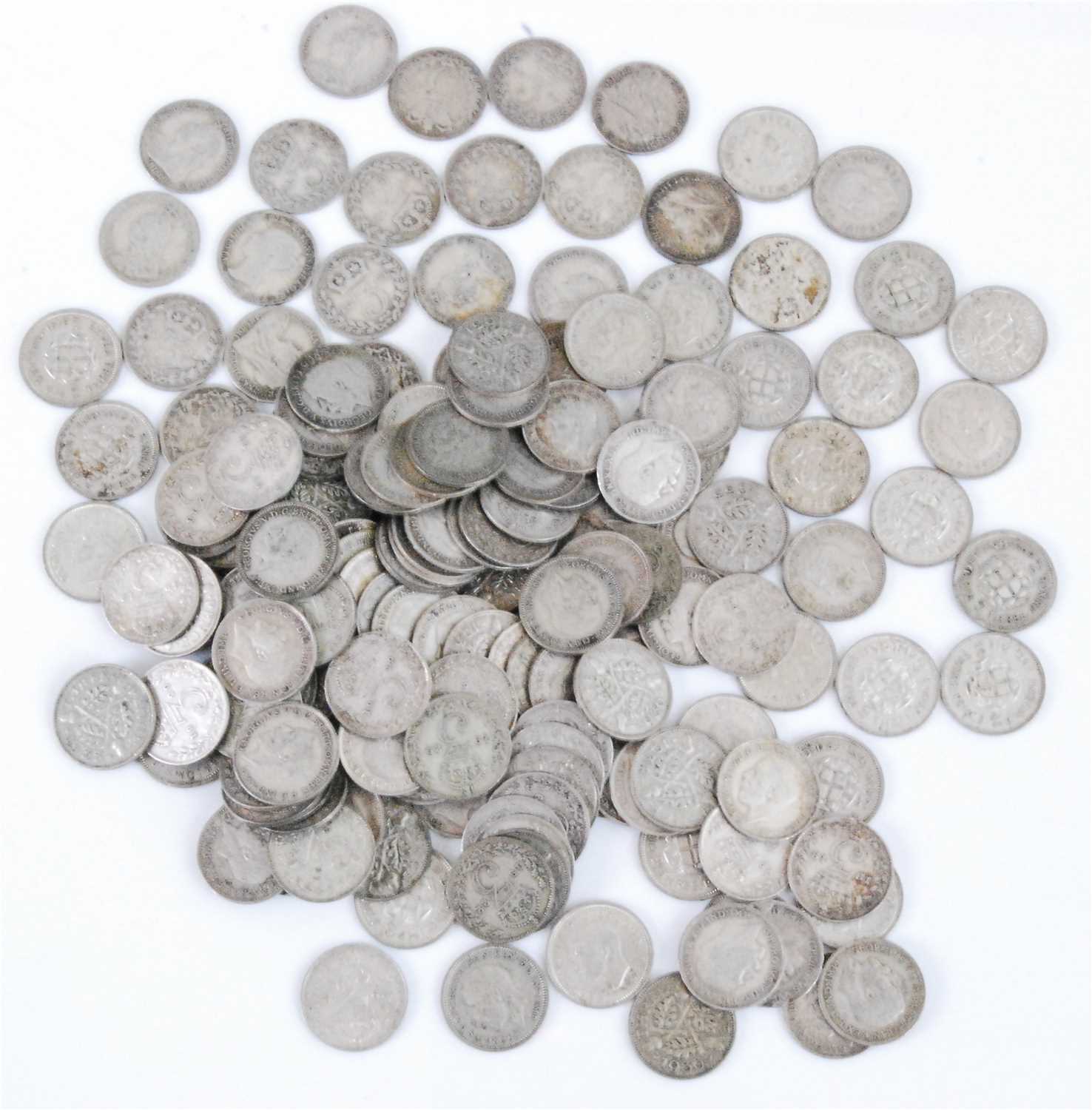 Lot 2080 - Great Britian, a large collection of silver threepence coins