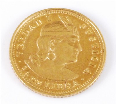 Lot 2048 - Peru, 1922 gold 1/5 Libra