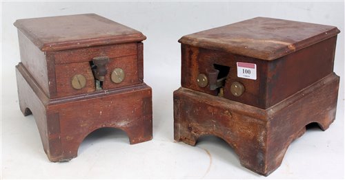 Lot 100 - A pair of Railway Repeater Block Instruments,...