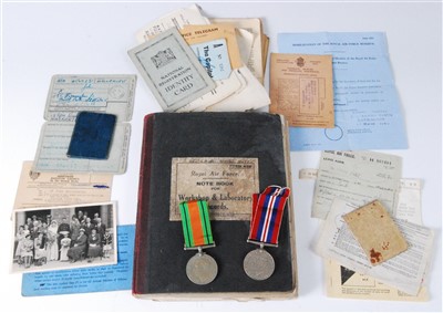 Lot 99 - A WW II group of medals, documents and ephemera
