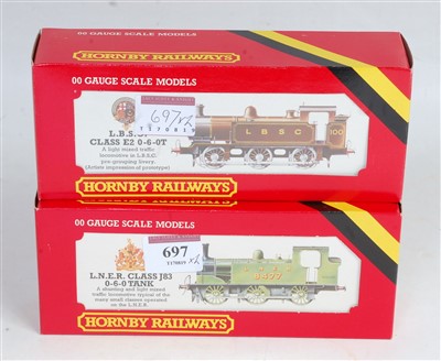 Lot 697 - Two Hornby 0-6-0 tank engines R252 LNER green...