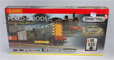 Lot 707 - A Hornby R1075 mixed goods digital train set,...