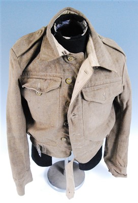 Lot 218 - A WW II 1940 pattern battle dress blouse