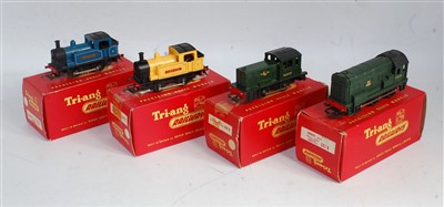 Lot 721 - 4 Triang locomotives, R355B blue 0-4-0...