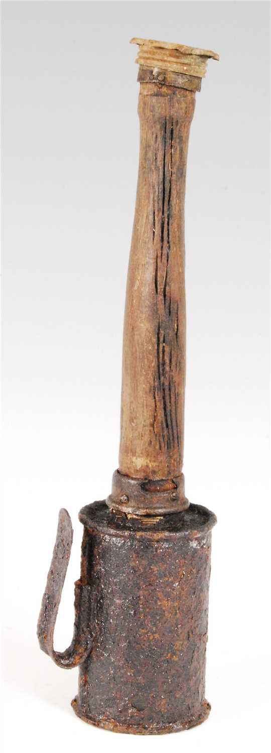 Lot 13 - A deactivated WW I German stick grenade, 36cm.