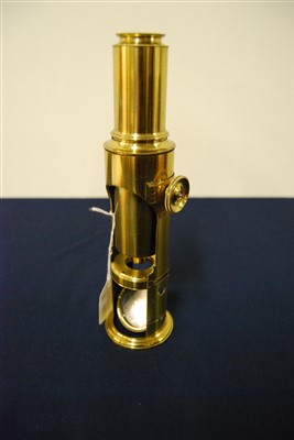 Lot 1393 - A Davis's Improved large compound microscope,...