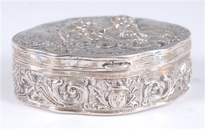 Lot 1209 - A late 19th century continental silver...