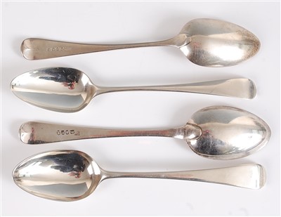 Lot 1168 - A George III silver tablespoon, in the Old...
