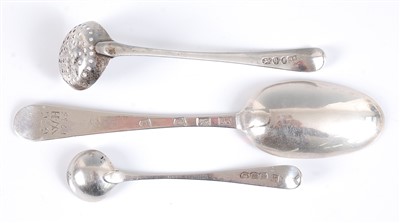 Lot 1171 - A George II silver dessert spoon, in the...