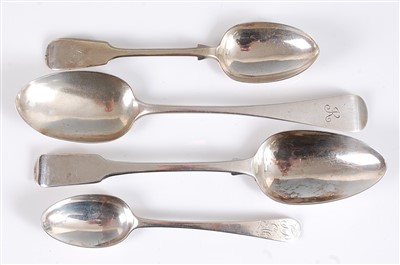 Lot 1173 - A George IV silver tablespoon, in the Fiddle...