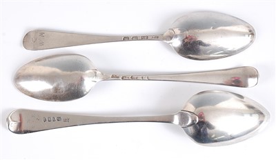 Lot 1179 - An early George III silver tablespoon, in the...