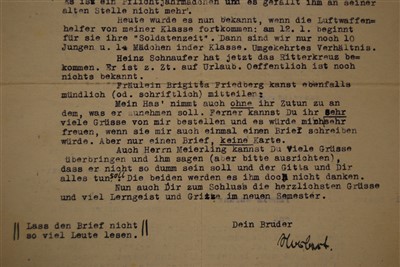 Lot 179 - A German letter