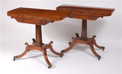 Lot 1602 - A pair of Regency mahogany and rosewood...