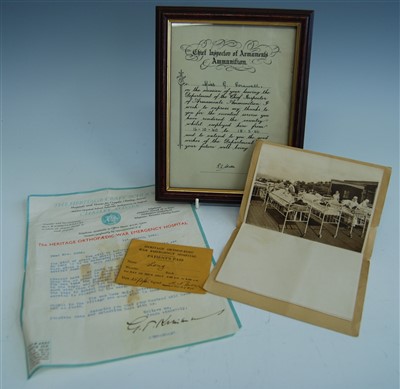 Lot 151 - A small collection of WW II ephemera to include