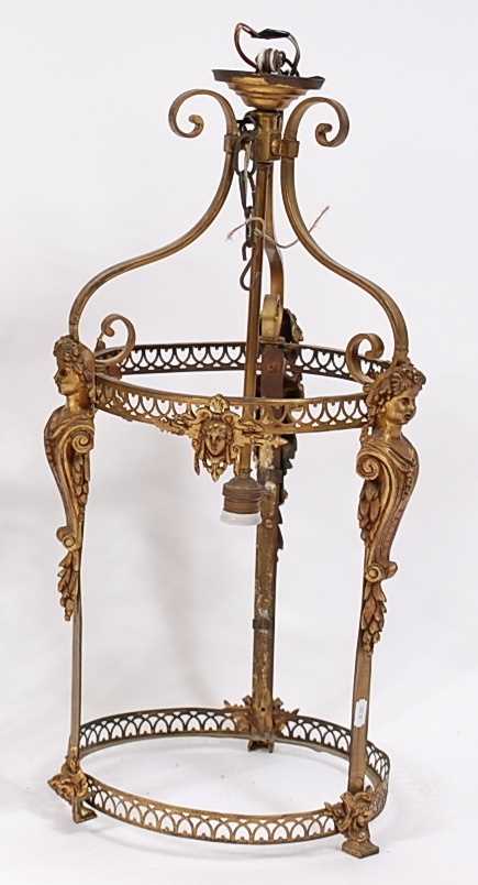 Lot 1395 - An early 20th century gilt metal ceiling...