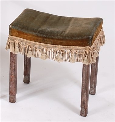 Lot 423 - A George VI limed oak coronation stool by...