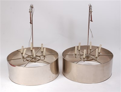 Lot 519 - Charles Edwards - a pair of large chromed...