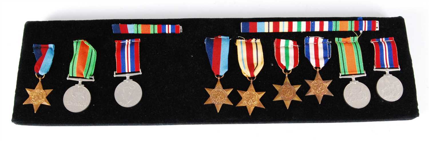 Lot 161 - A group of nine WW II medals