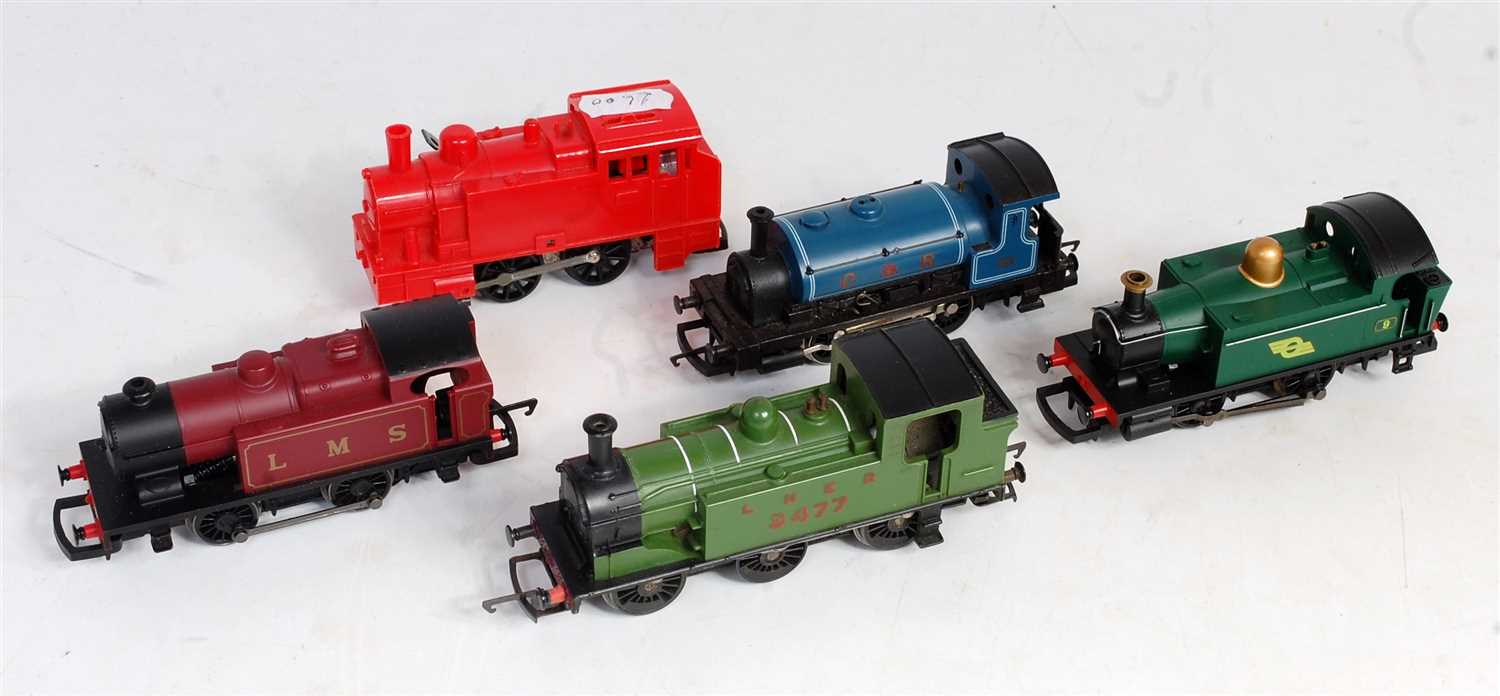 Lot 652 - 4 Hornby 0-4-0 engines, LMS and CIE side tanks,...