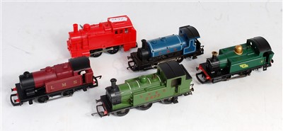 Lot 652 - 4 Hornby 0-4-0 engines, LMS and CIE side tanks,...