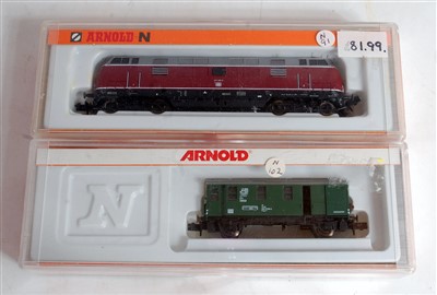 Lot 642 - An N gauge Arnold continental Bo-Bo diesel, BB...