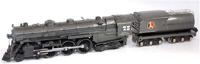Lot 408 - Lionel 4-6-4 steam outline loco and 12-wheel...