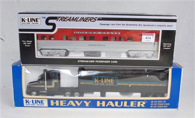 Lot 414 - Two K-Line items: Golden State streamliner car...