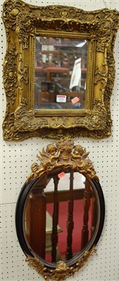 Lot 1111 - A contemporary floral gilt framed small...