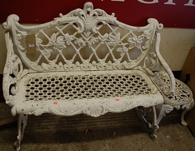 Lot 1161 - A Victorian style white painted pierced and...