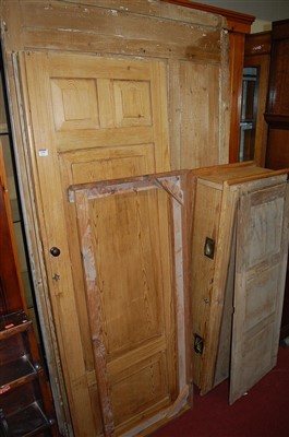 Lot 1192 - A French provincial reclaimed pine double door...