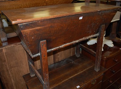 Lot 1207 - A 19th century provincial elm dough bin having...