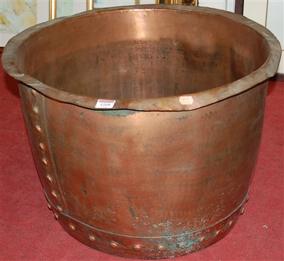 Lot 1268 - An early 20th century copper circular log...