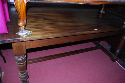 Lot 1351 - A walnut refectory table, having cleated ends...