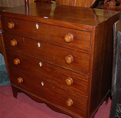 Lot 1275 - A 19th century mahogany and ebony strung chest...