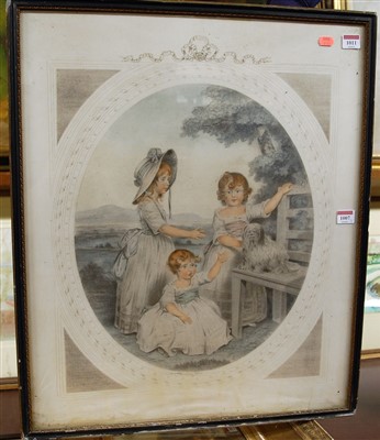 Lot 1011 - 19th century colour mezzotint, after George...