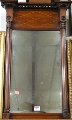 Lot 1008 - A Regency mahogany pier glass having a ball...