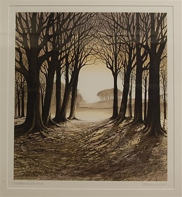 Lot 1016 - Kathleen Caddick - Woodland edge, lithograph,...