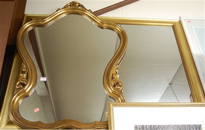 Lot 1017 - Reproduction gilt framed wall mirror in the...