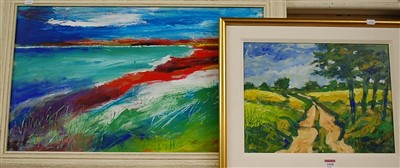 Lot 1018 - Contemporary school landscape scene, acrylic,...