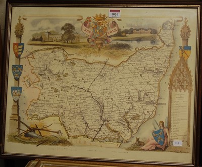 Lot 1026 - Reproduction map of Suffolk