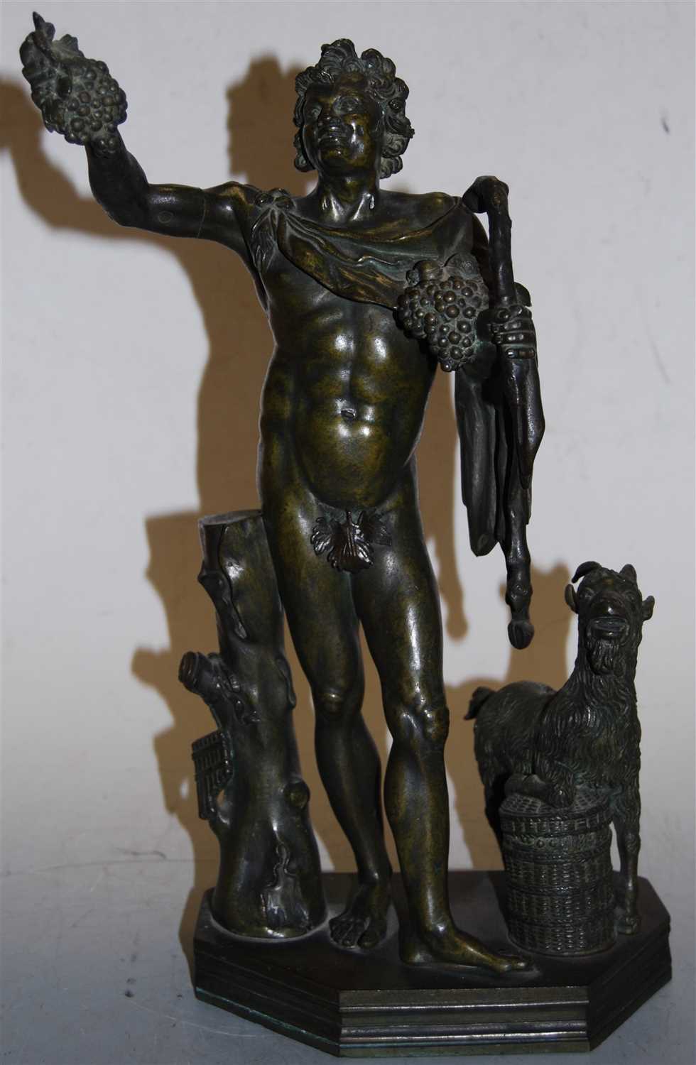 Lot 3 - A reproduction patinated bronze figure of...