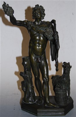 Lot 3 - A reproduction patinated bronze figure of...