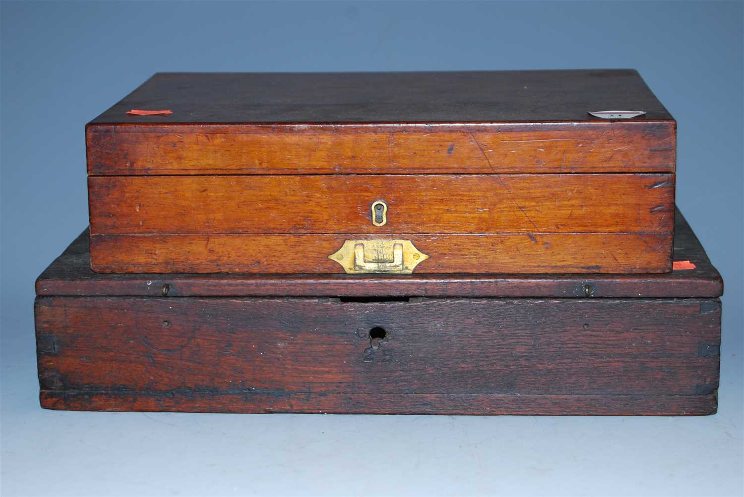 Lot 21 - A Victorian mahogany artists box, having...