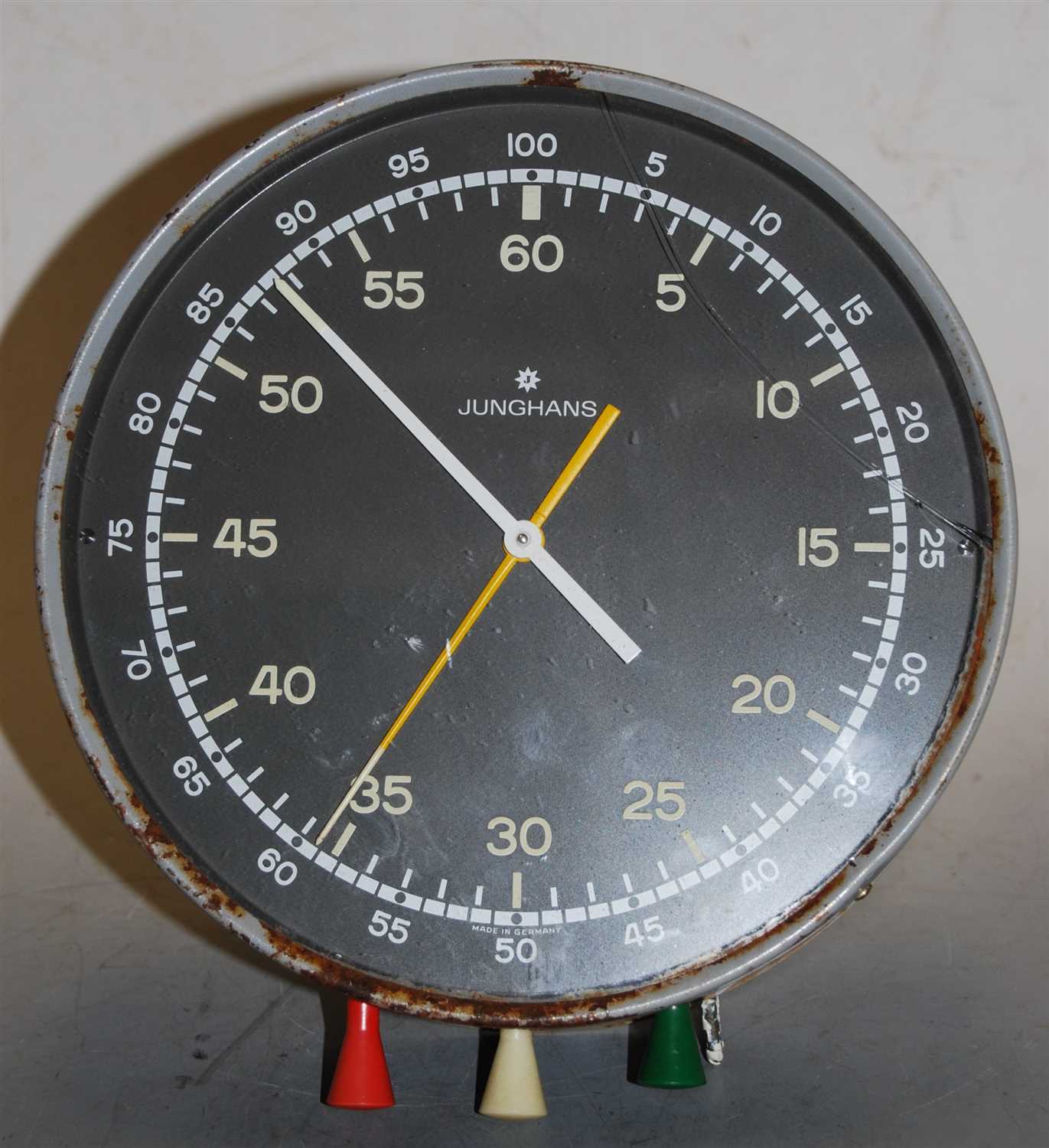 Lot 36 - A Junghans German wall mounted stop clock, of...
