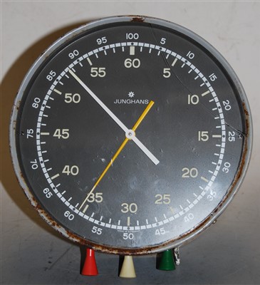 Lot 36 - A Junghans German wall mounted stop clock, of...