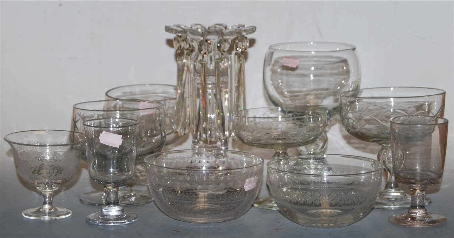 Lot 38 - Two 19th century toasting glasses; together...